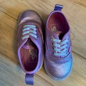 pink sparkle vans for kids